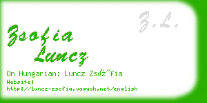 zsofia luncz business card